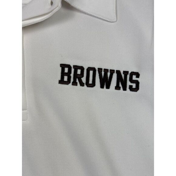 NEW Cleveland Browns Shirt Mens Brown Reebok Polo Golf Short Sleeve NFL Sz Large - Picture 6 of 9